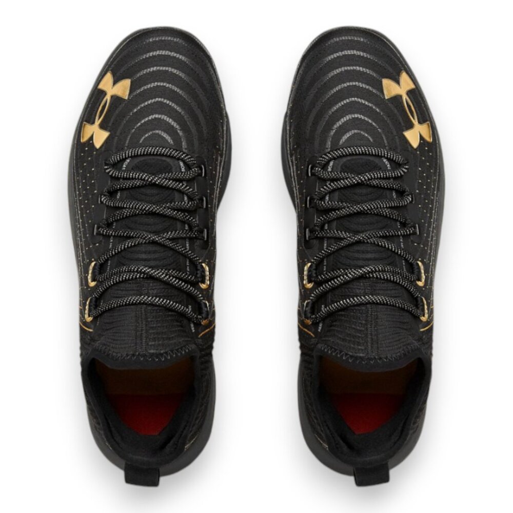 Under Armour Harper 4 Low St Metal Baseball Cleats Mens Size 15 Black/Gold NEW